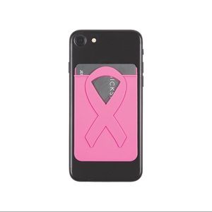 Pink Ribbon Adhesive phone wallet